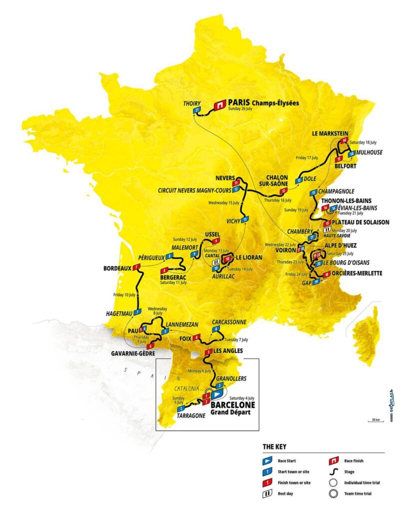 route tour de france 2026